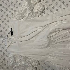 Zara White peplum Blouse